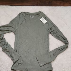 Offline By Aerie Thumbs Up Ribbed Long Sleeve tee